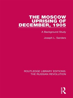 cover image of The Moscow Uprising of December, 1905